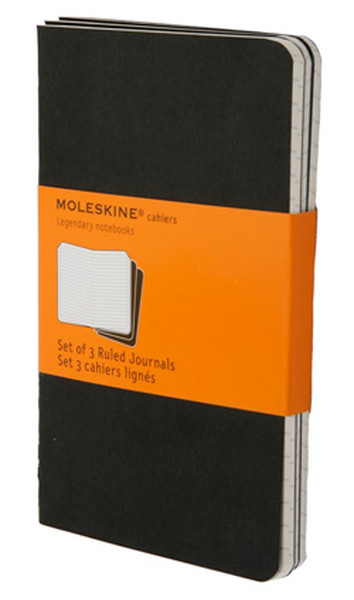 Moleskine Cahier Cep Boy 3'lü Çizgili Defter Siyah