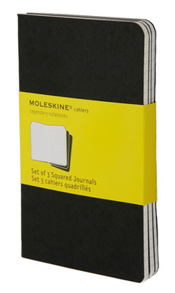 Moleskine Cahier Cep Boy 3'lü Kareli Defter Siyah