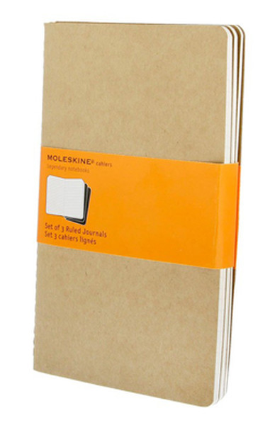 Moleskine Cahier Büyük Boy 3'lü Çizgili Defter Bej