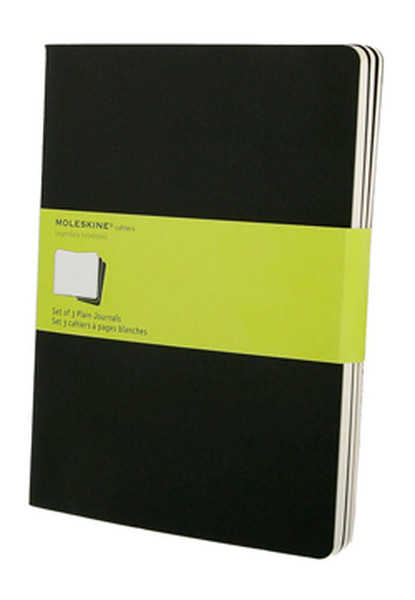 Moleskine Cahier XL Boy 3'lü Düz Defter Siyah