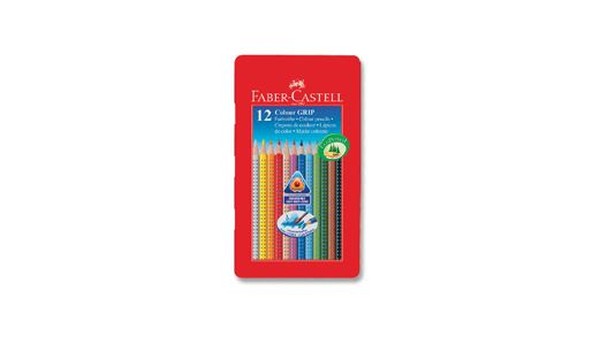 Faber-Castell Grip 2001 12 Renk Metal Kutu Boya Kalemi