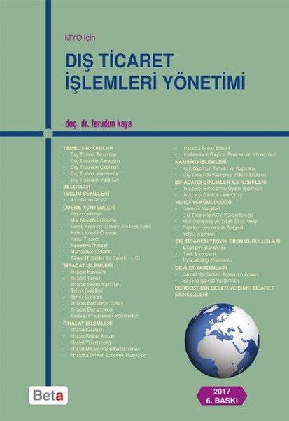 M.Y.O. İçin Dış Ticaret İşlemleri Yönetimi