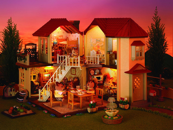 Sylvanian families city house with lights on sale