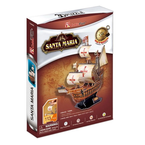 CubicFun 3D Santa Maria Gemisi 3D Puzzle T4008H