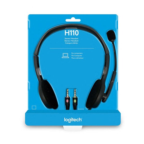 Logitech H110 Kablolu Stereo Kulaklık – Gri