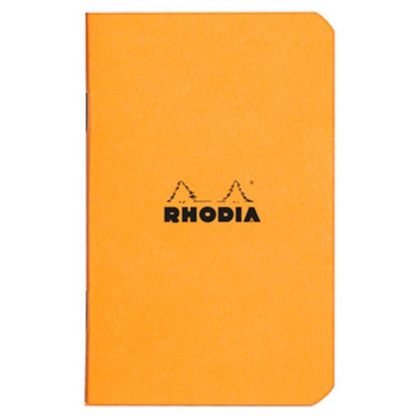 Rhodia 5x5 Kareli 24 Yaprak Klasik Tel Zımbalı Defter Turuncu 119152