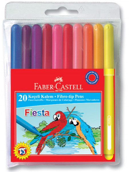 Faber-Castell Fiesta 20'li Poşet Keçeli Kalem