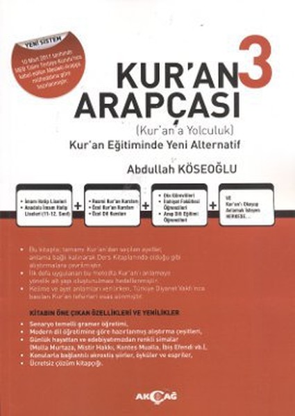 Kur'an Arapçası 3. Kitap + Çözüm Kitabı