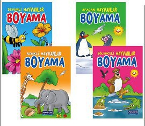 Hayvanlar Boyama (4 Kitap Takım)