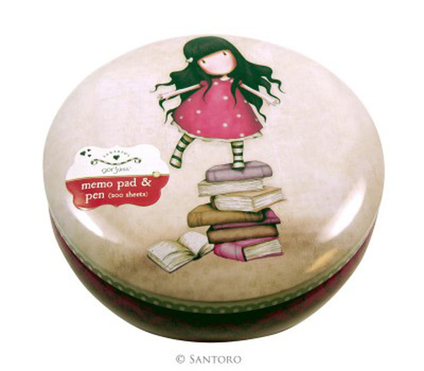 Santoro Gorjuss New Heights Tin With Memo Sheets&Pen 311Gj02 D&R