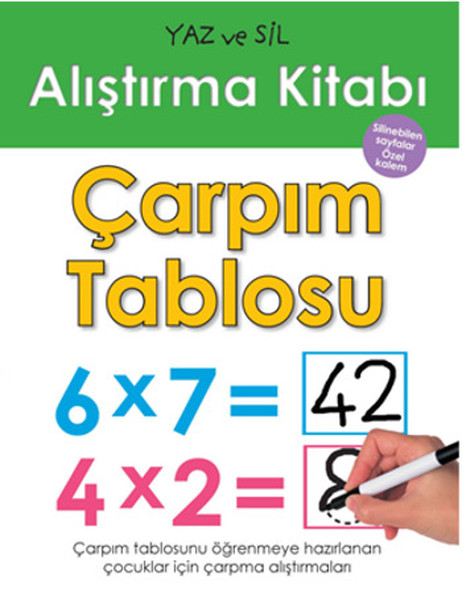 Yaz ve Sil Alıştırma Kitabı - Çarpım Tablosu