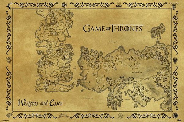 Pyramid International Maxi Poster - Game Of Thrones - Antique Map