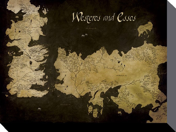 Pyramid International 60x80 Kanvas Game Of Thrones - Westeros And Essos Antique Map