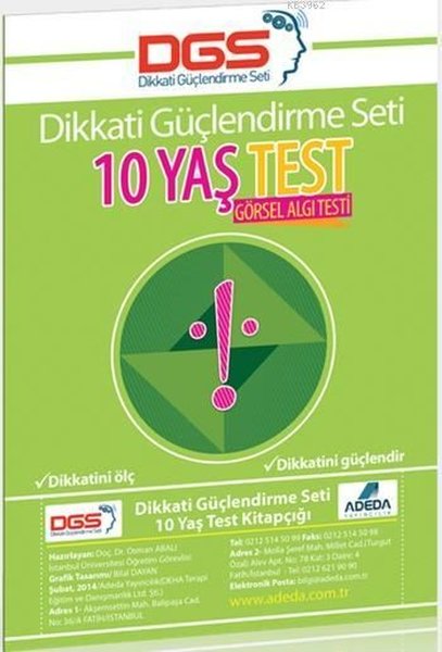 Dikkati Güçlendirme Seti - 10 Yaş Test