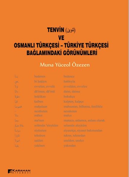 Tenvin ve Osmanlı Türkçesi - Türkiye Türkçesi B...
