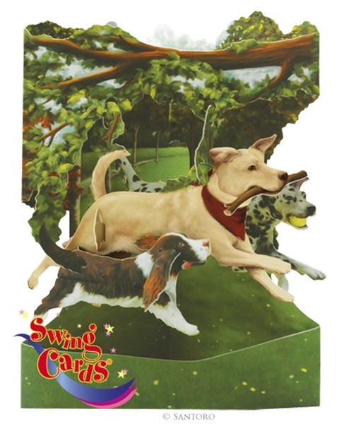 Santoro Gc-Swing Cards-Dogs In The Park Sc135