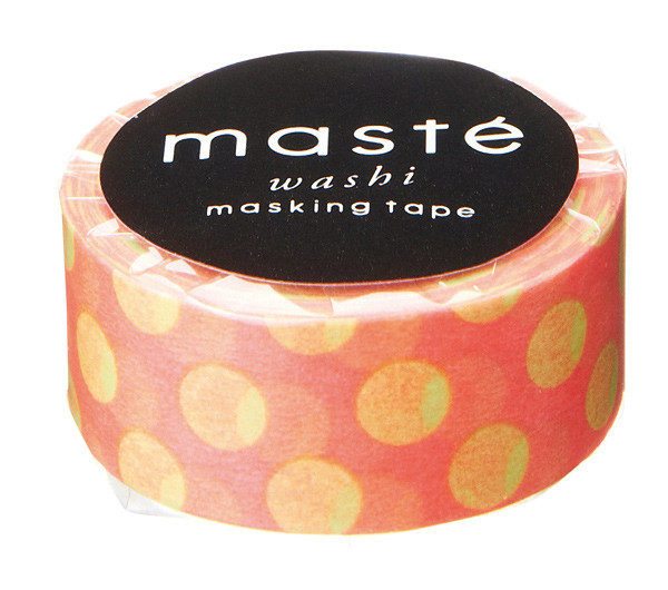 Maste Masking Tape - 1P-7M Basic Neon - Neon Red / Polka Dots Bant Mst-Mkt08-Re