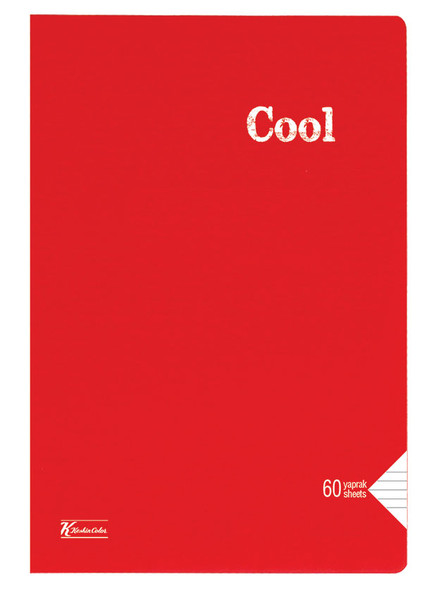 K.Color A4 60 Yp.Çizgili PP Kp.Dikisli Cool Defter 321841-99