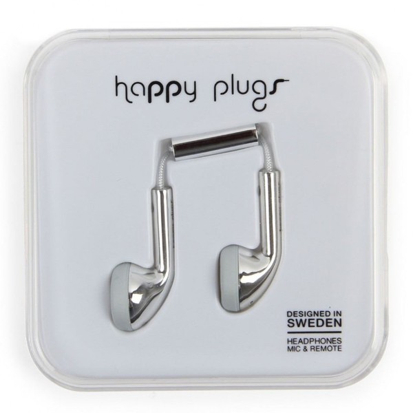 Happy Plugs Earbud Silver Klk. h.p.7735