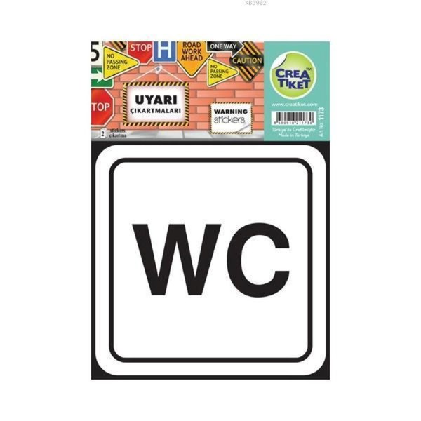 Crea Etiket Uyarı-Wc Yazısı