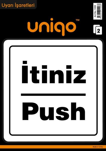 Uyarı Etiketi İtiniz / Push Etiketi