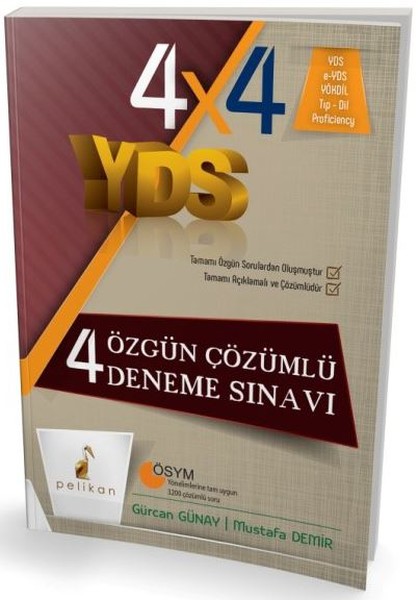 4x4 YDS 4 Özgün Çözümlü Deneme