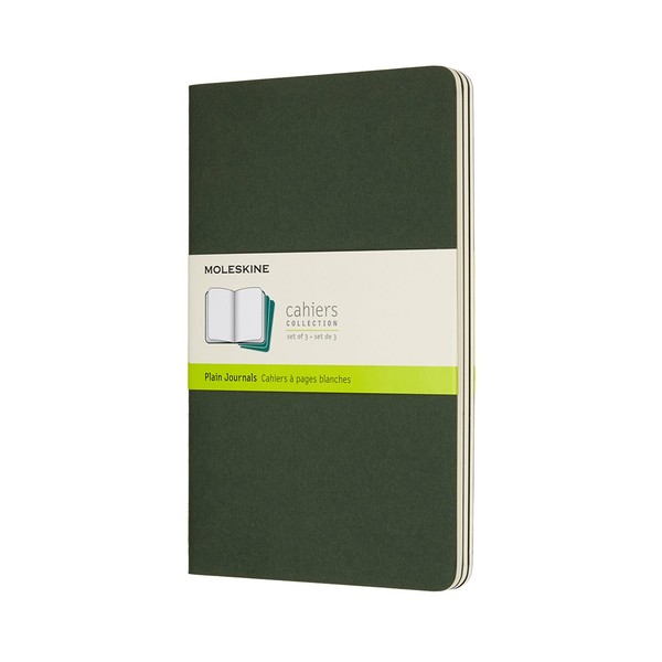 Moleskine Cahier Büyük Boy Düz Defter Yeşil