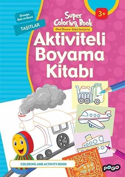 Aktiviteli Boyama Kitabı-Taşıtlar