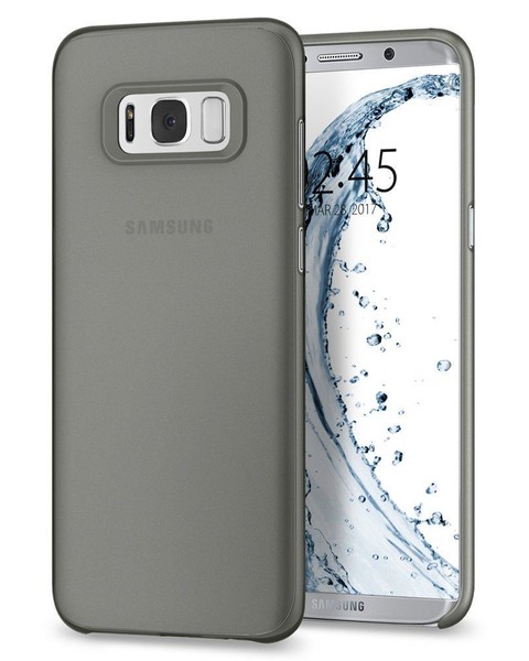 Spigen Galaxy S8 Plus Kılıf Air Skin Ultra İnce 4 Tarafı Tam Koruma - Black