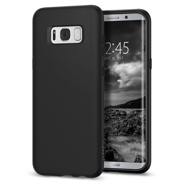 Spigen Galaxy S8 Plus Kılıf Liquid Crystal 4 Tarafı Koruma - Matte Black