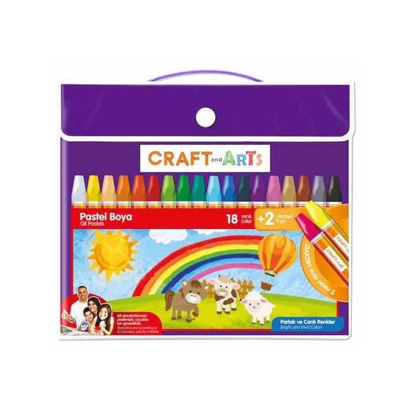 Craft And Arts 18+2'li Çanta Pastel Boya