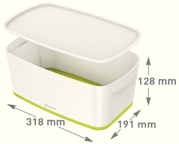 Leitz MyBox KapaklıKüçükSak Yeşil-Beyaz