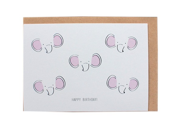 Paper Doğum Günü Kartı - Birthday Elephants