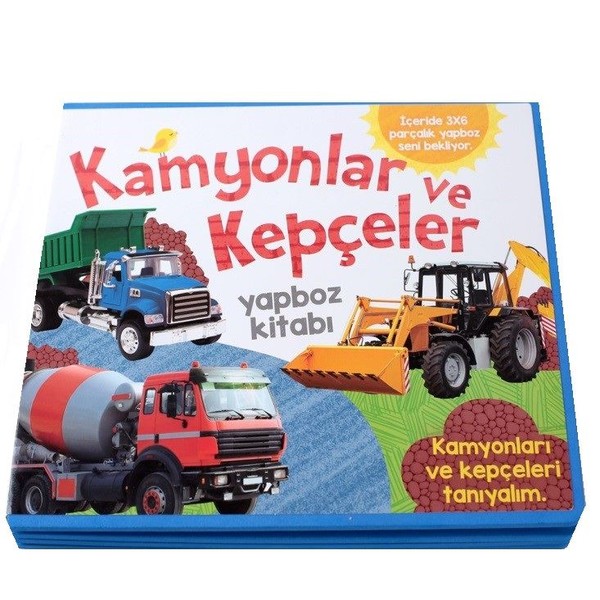 Kamyonlar ve Kepçeler Yapboz Kitabı