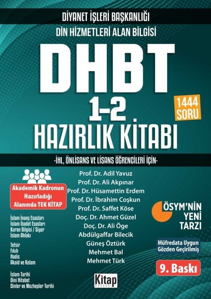 DHBT 1-2 Hazırlık Kitabı