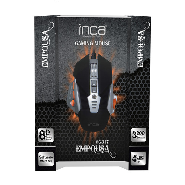 Inca Img-317 Empousa Metal Base  8D Removable Weıght  Softwear Gaming Mouse
