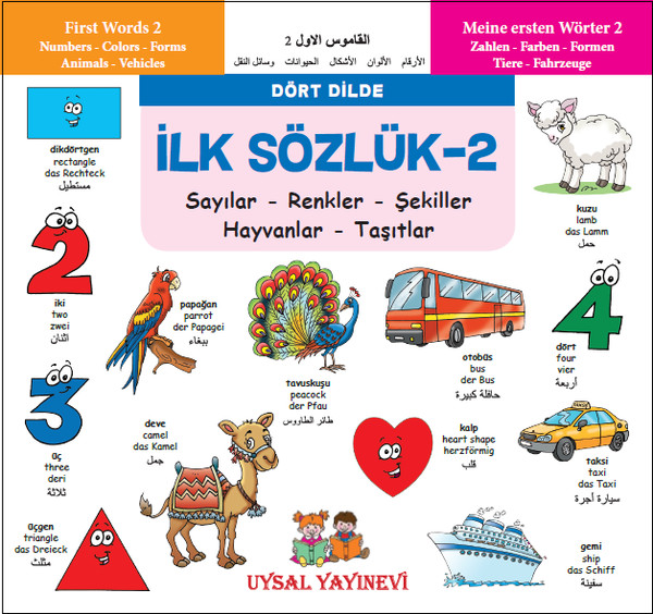 İlk Sözlük 2-Sayılar Renkler Şekiller Hayvanlar Taşıtlar