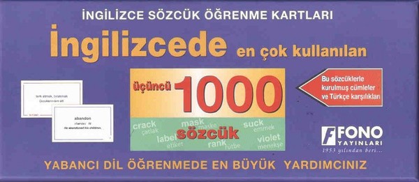 İngilizcede En Çok Kullanılan Üçüncü 1000 Sözcük