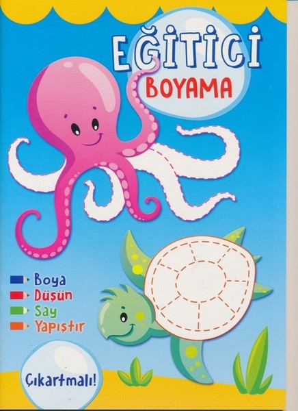 Eğitici Boyama Çıkartmalı Mavi