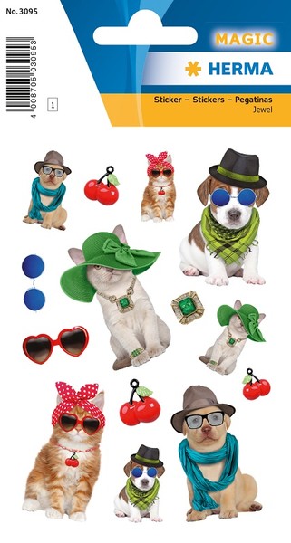 Herma Etiket Magic Jewel Şapkalı Köpekler