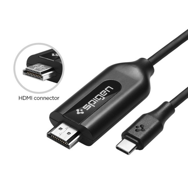 Spigen Essential C20CH USB-C / Type-C 3.1 to HDMI USB Kablosu 4K Ultra HD Thunderbolt 3