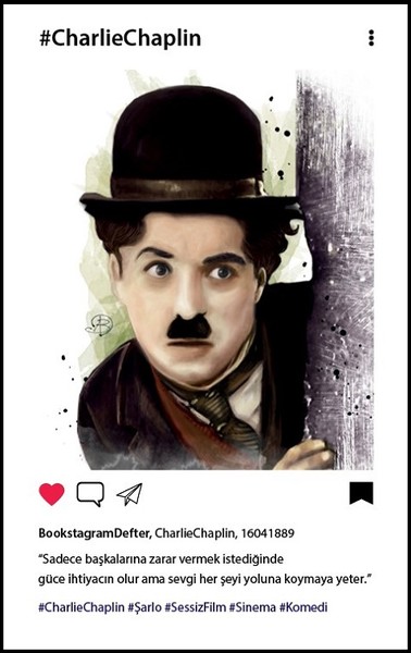 Aylak Adam Hobi Charlie Chaplin Bookstagram Defter