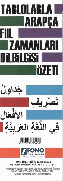 Tablolarla Arapça Fiil Zamanları Dilbilgisi Özeti