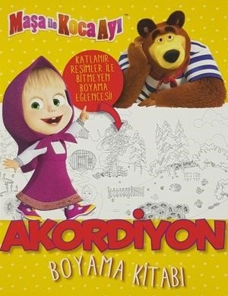 Maşa ile Koca Ayı-Akordiyon Boyama Kitabı