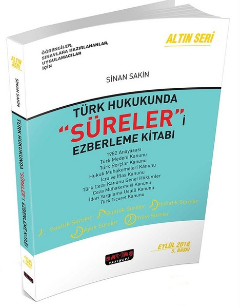 Türk Hukukunda Süreleri Ezberleme Kitabı