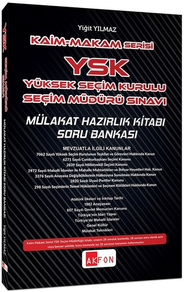 D&R Kaim Makam YSK Şeçim Müdürlüğü Sınavı Mülakat Hazırlık Kitabı Soru Bankası