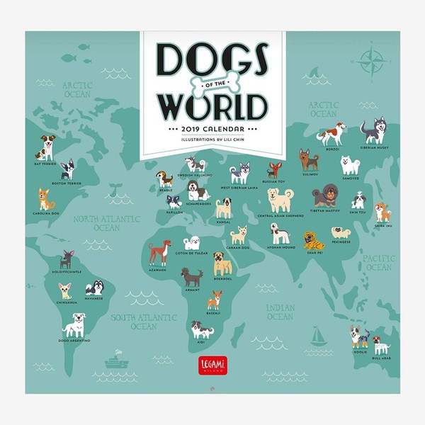 Legami Duvar Takvimi Köpeklerin Dünyası 30x29 2019