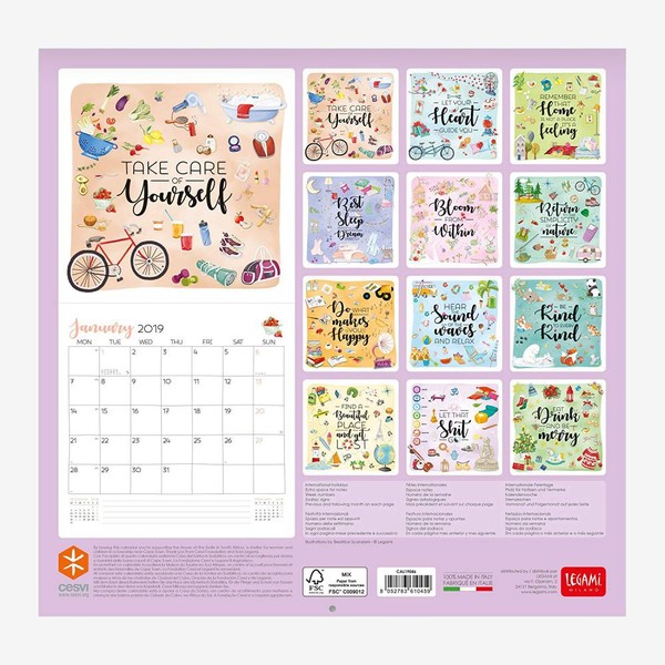 Legami Duvar Takvimi Live Happy 30x29 2019 D&R Kültür, Sanat ve Legami Duvar Takvimi Live Happy 30x29 2019 D&R Kültür, Sanat ve