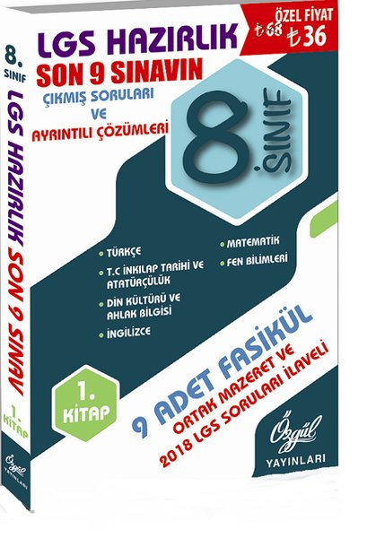 8 Sinif Lgs Hazirlik 1 Kitap Son 9 Sinavin Cikmis Sorulari Ve Ayrintili Cozumleri D R Kultur Sanat Ve Eglence Dunyasi