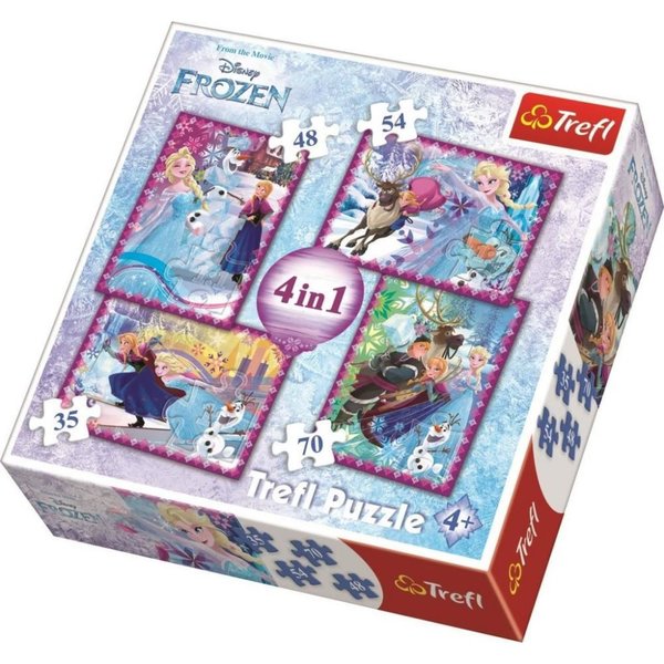 Trefl Puzzle 4in1  Disney Frozen Winter Frenzy 34294
